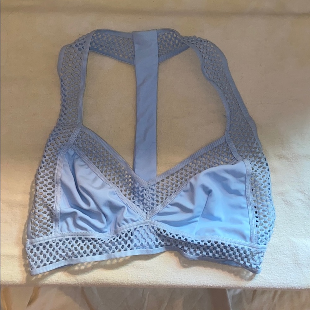 Blue bikini top